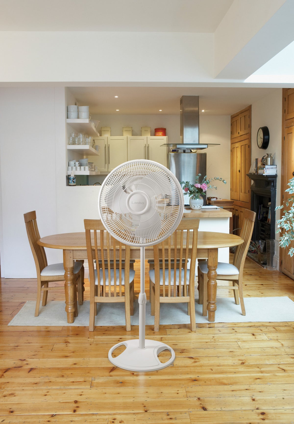 Lasko 16" Pedestal Fan: Oscillating, 3-Speed, Adjustable Height