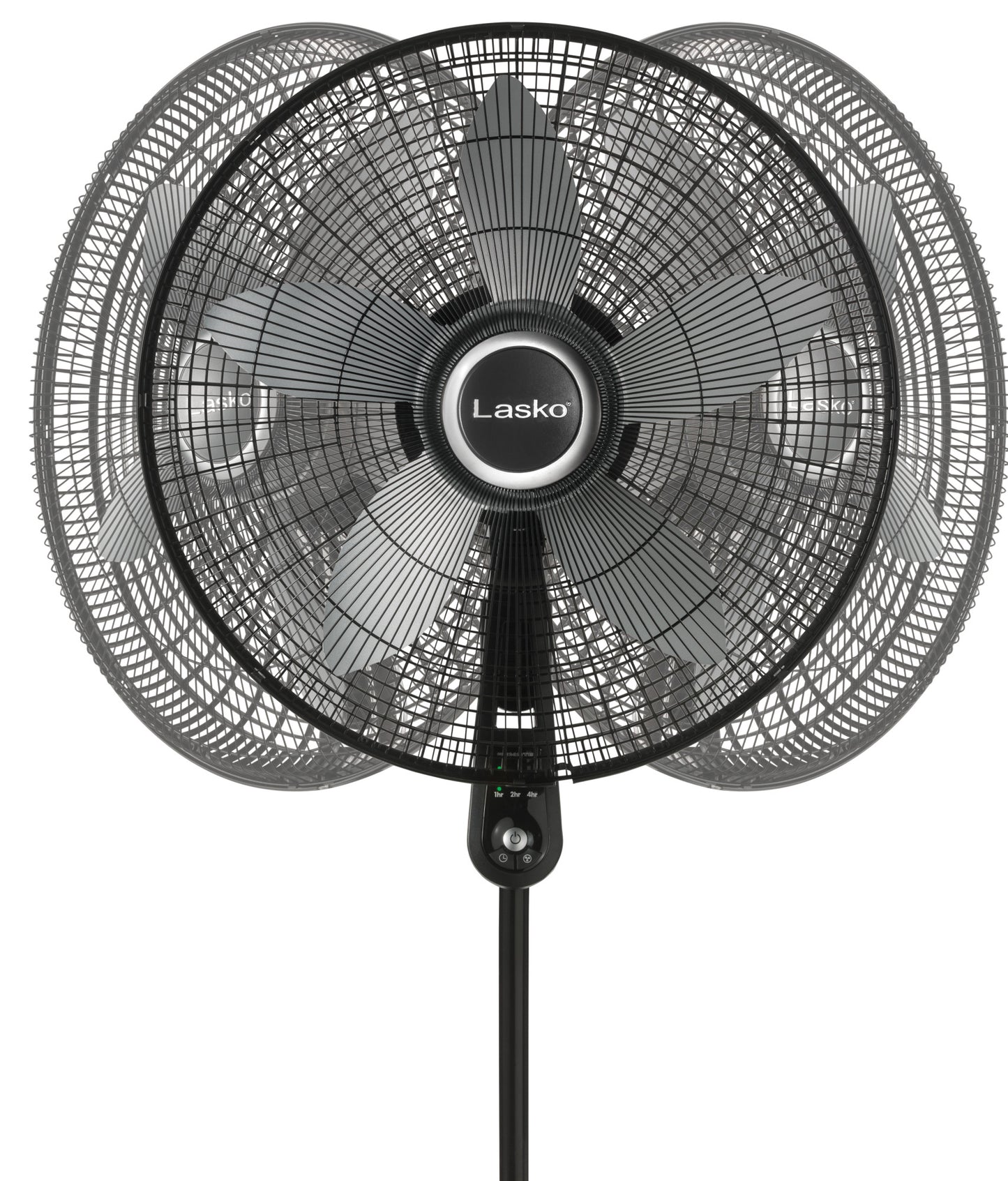Lasko 20" Pedestal Fan: Oscillating, 4-Speed, Remote, Timer, Black