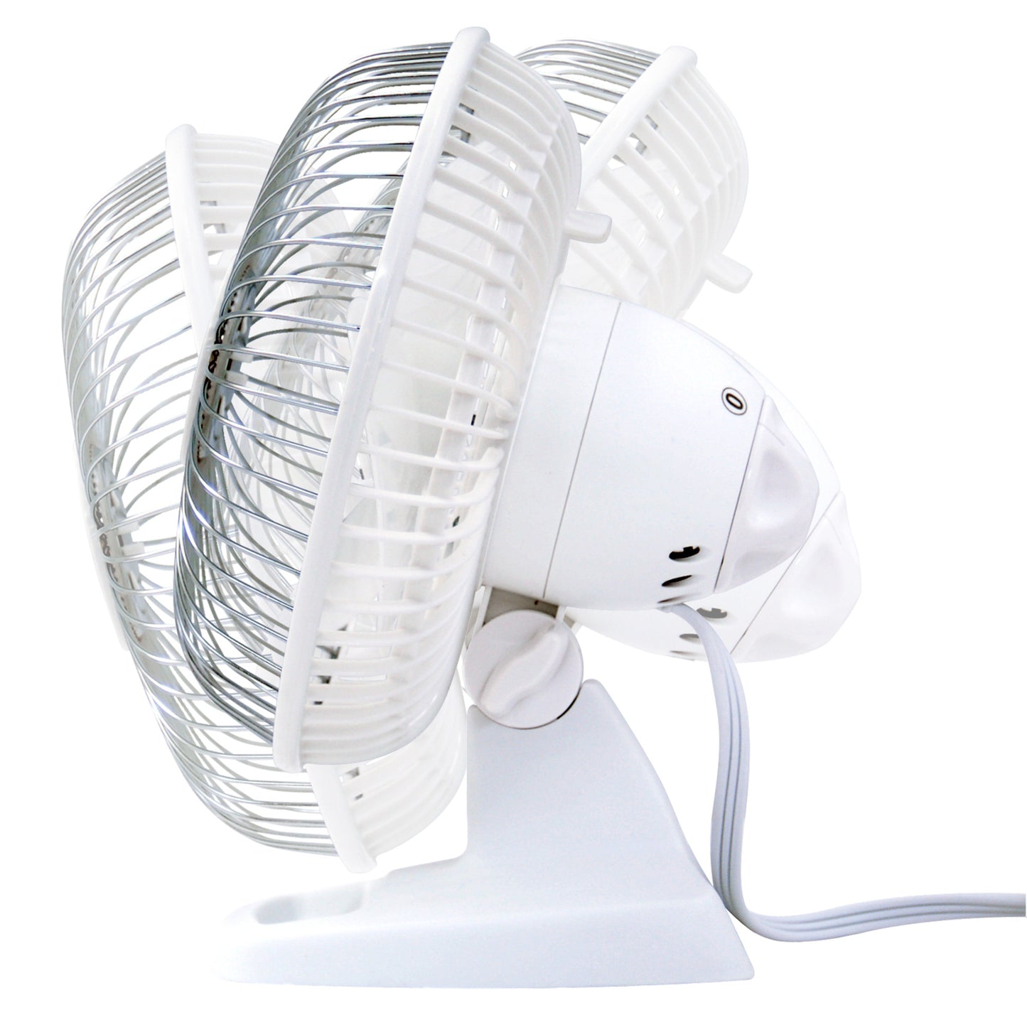 Air King 6" Commercial Grade Table Fan: 2-Speed, Tilting Head, Storage Tray, White
