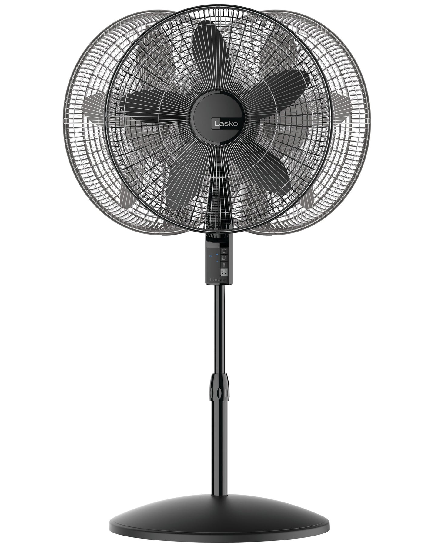 Lasko 18" Pedestal Fan: Oscillating, 4-Speed, Remote, Timer, Black
