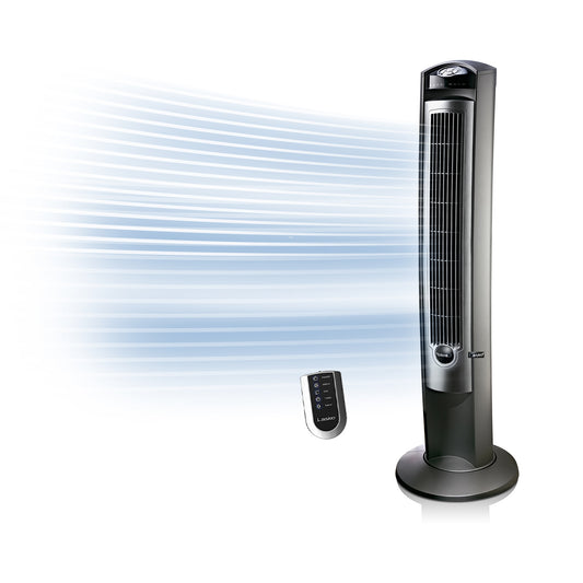 Lasko Wind Curve 42" Tower Fan: Oscillating, 3-Speed, Remote, Timer