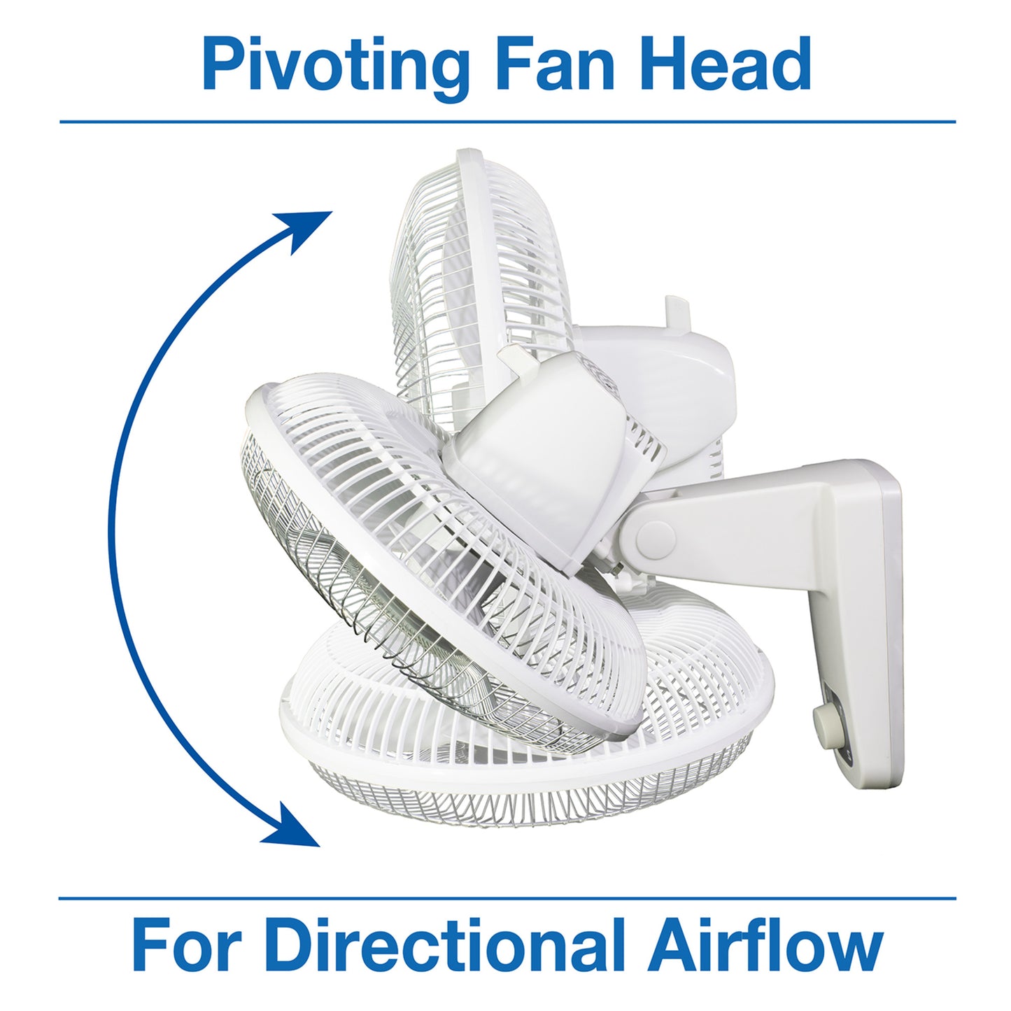 Air King 1/50 HP 12" Commercial Grade Wall Mount Fan: Oscillating, 3-Speed, Gray