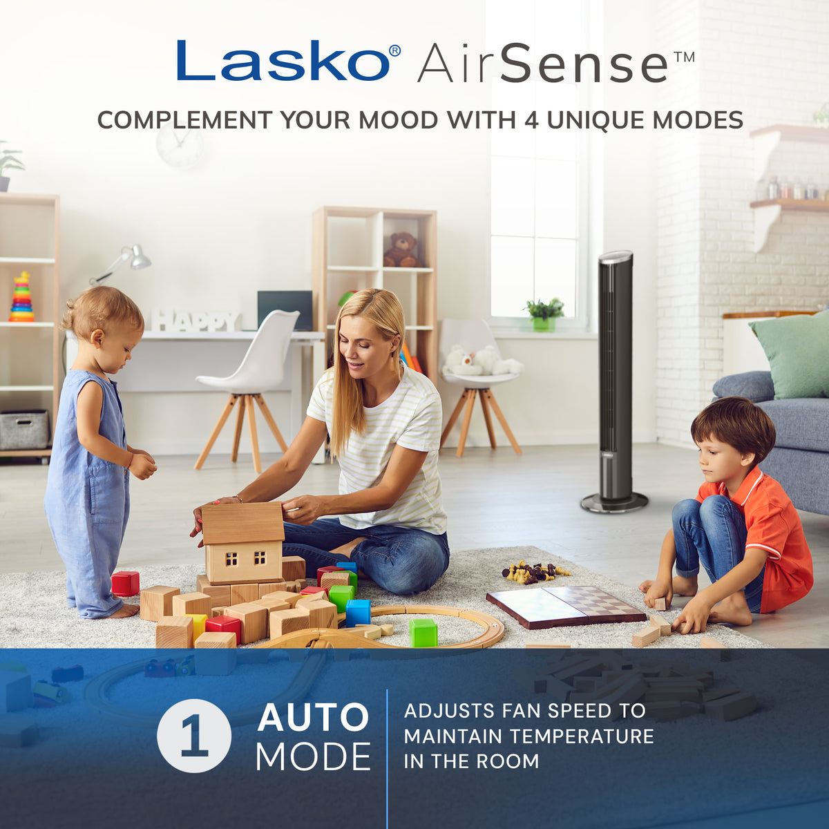 Lasko 42" DC Tower Fan: Oscillating, 12-Speed, Remote, Timer