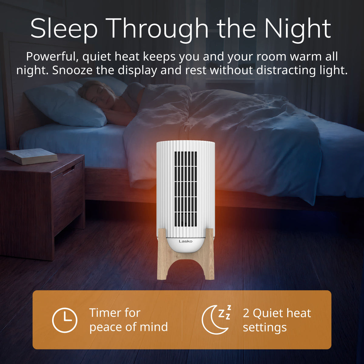 Lasko Artisan 16" Ceramic Tower Space Heater: Oscillating, 2 Heat Settings, Remote, Timer, Tip-Over Switch, Thermostat