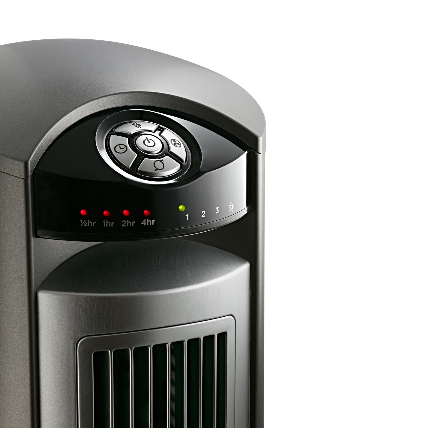 Lasko Wind Curve 42" Tower Fan: Oscillating, 3-Speed, Remote, Timer, Silver
