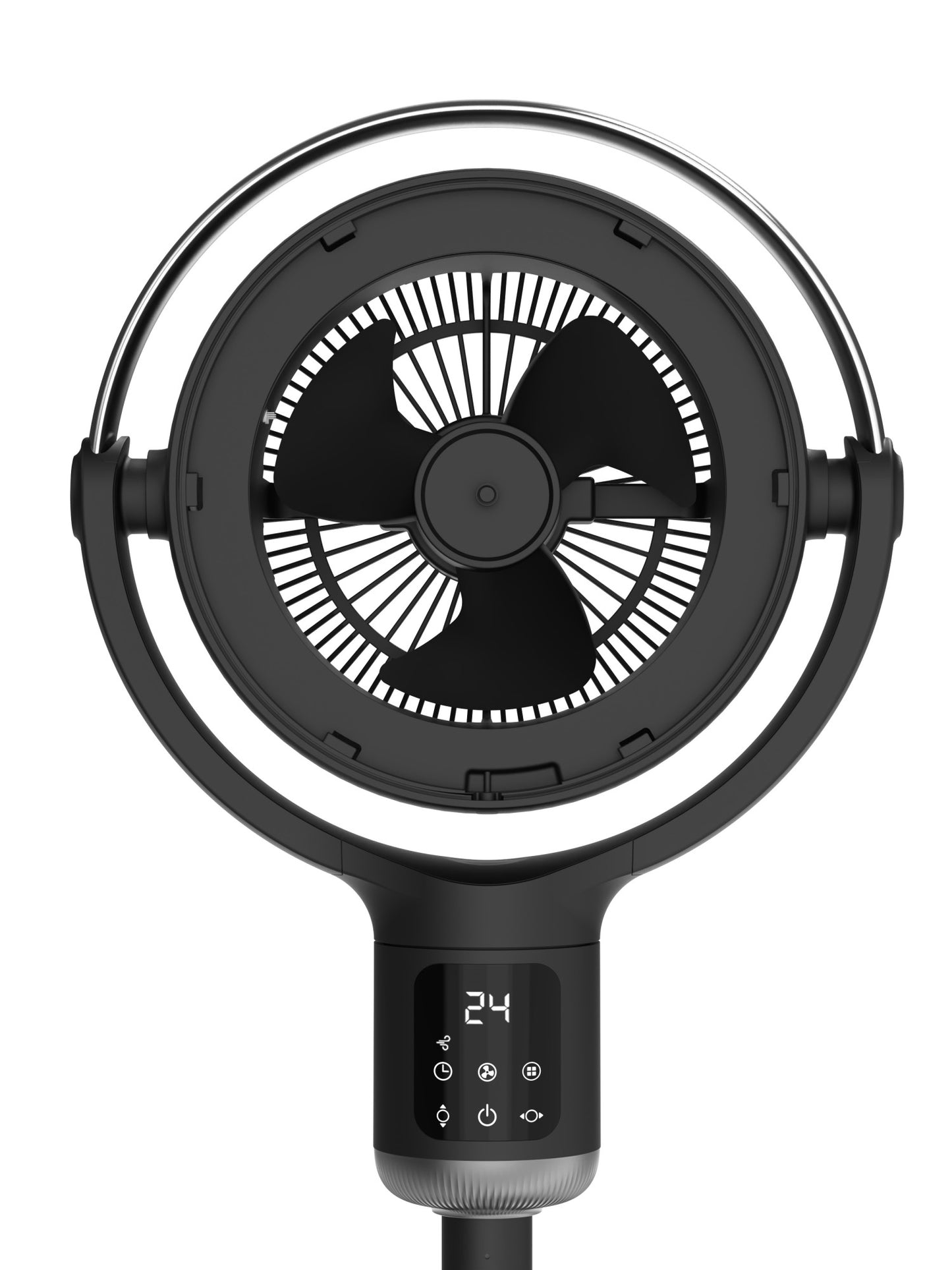 Lasko Whirlwind 7" DC Pedestal Fan: Dual Oscillation, 24-Speed, Remote, Timer, Black
