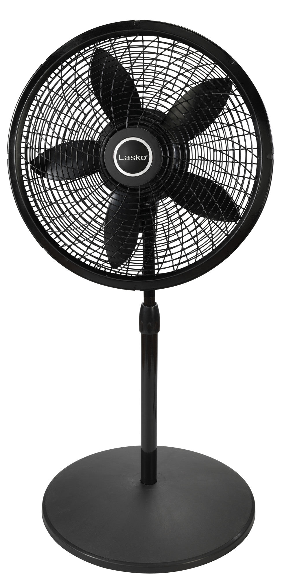 Lasko Cyclone 18" Pedestal Fan: Oscillating, 3-Speed,  Adjustable Height, Black