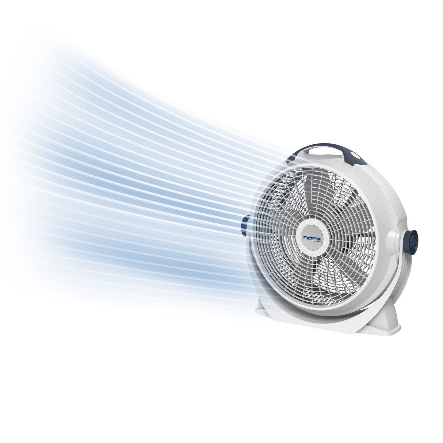 Lasko Wind Machine 20" Air Circulator Fan: 3-Speed, 360° Directional Airflow, Gray