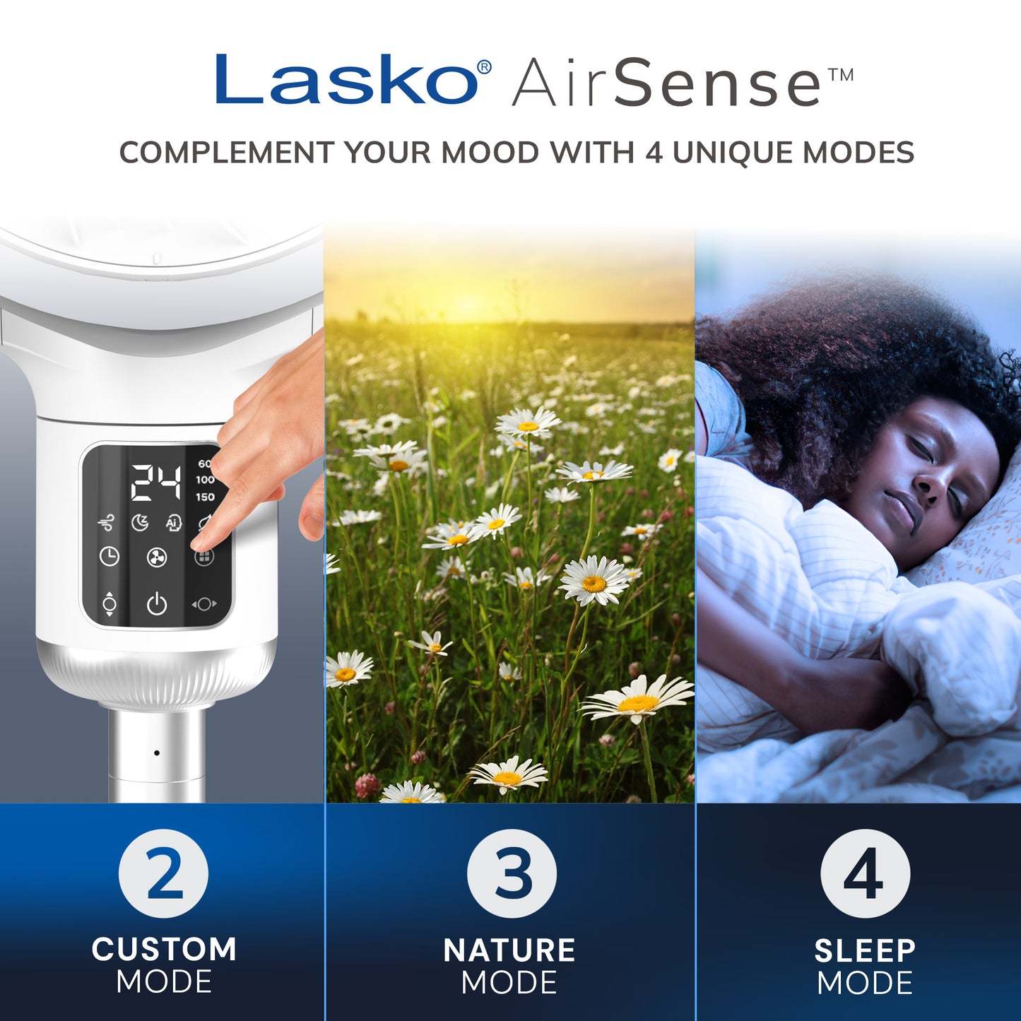 Lasko Whirlwind 7" DC Pedestal Fan: Dual Oscillation, 24-Speed, Remote, Timer, White