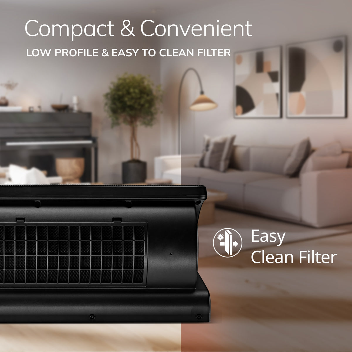 Lasko Low Profile Baseboard Space Heater: 3 Heat Settings, Remote, Timer, Tip-Over Switch, Powered Louvers, Thermostat