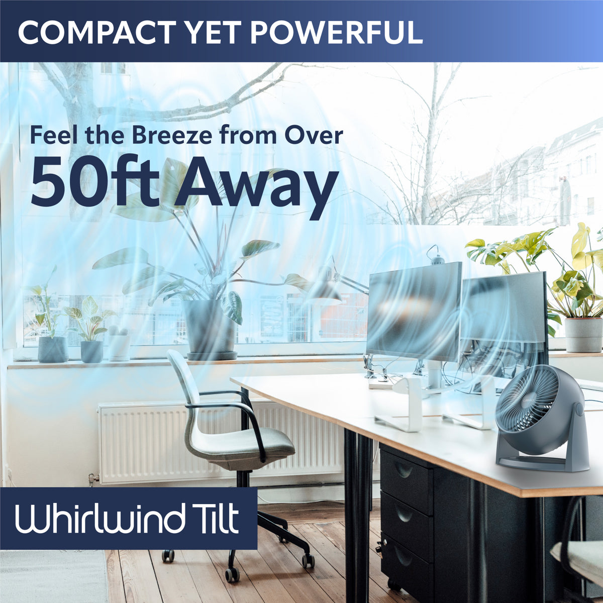 Lasko Whirlwind Tilt 12" Table Fan: Wall Mount, 3-Speed