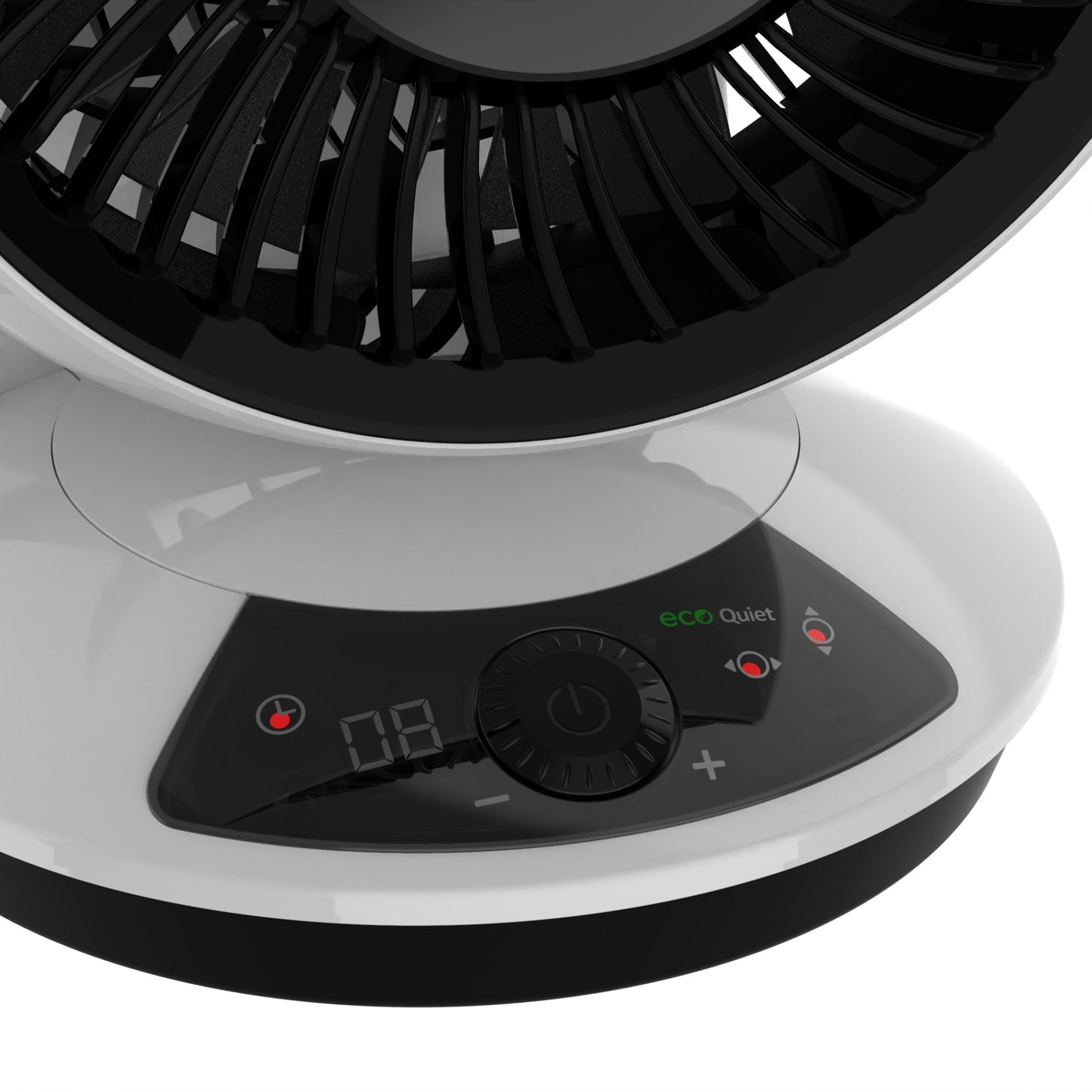 Lasko Whirlwind 7" DC Table Fan: Dual Oscillation, 12-Speed, Remote, White