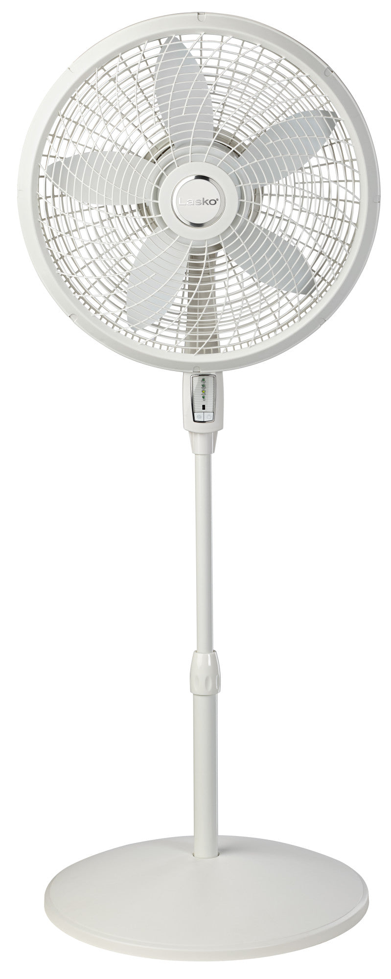 Lasko Cyclone 18" Pedestal Fan: Oscillating, 4-Speed, Remote, Tilting Head, White