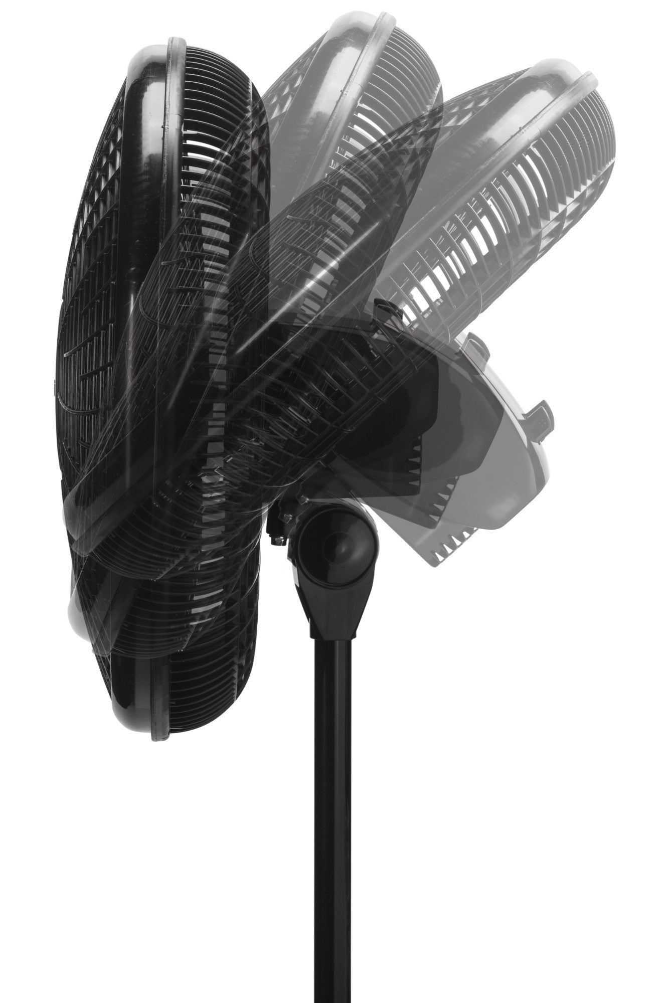 Lasko 16" Pedestal Fan: Oscillating, 3-Speed,  Adjustable Height, Black