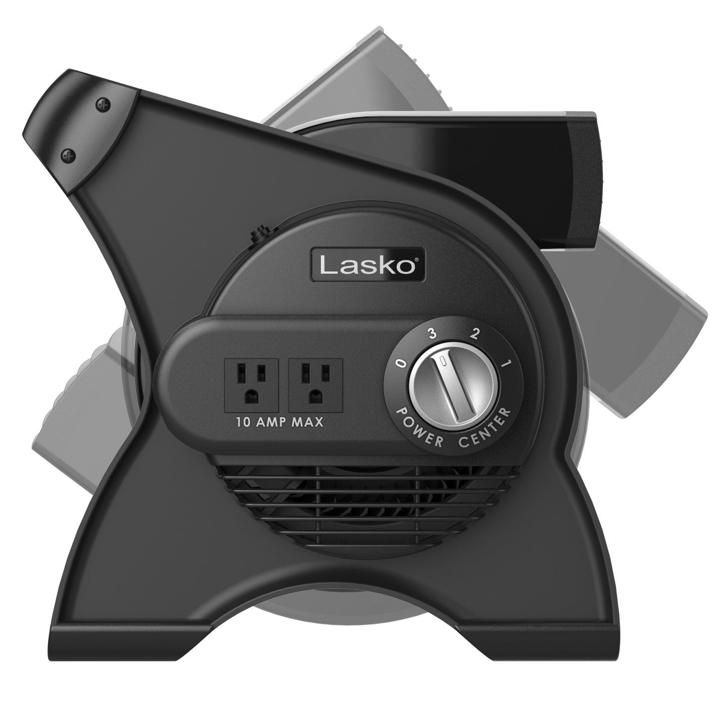 Lasko 12" Air Mover Blower Fan: 3-Speed, High Velocity, 2 Outlets, Pivoting, Black