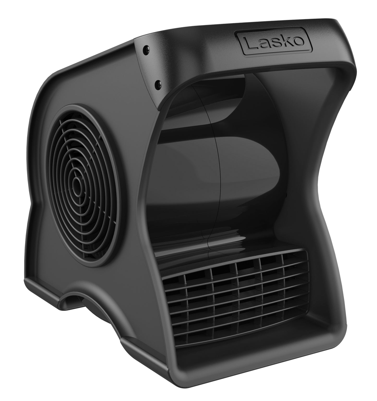 Lasko 12" Air Mover Blower Fan: 3-Speed, High Velocity, 2 Outlets, Pivoting, Black