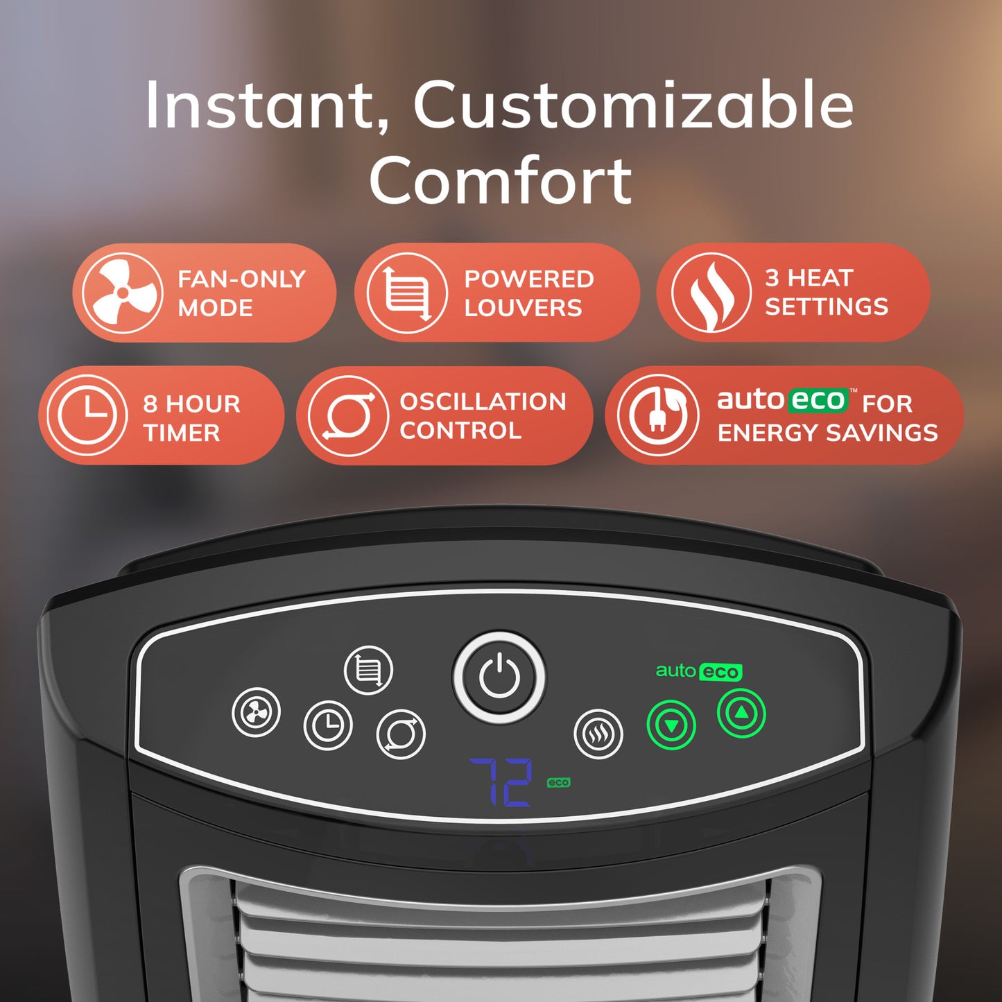 Lasko Elite 23" Ceramic Console Heater (3 heat settings, remote, timer, thermostat, black)