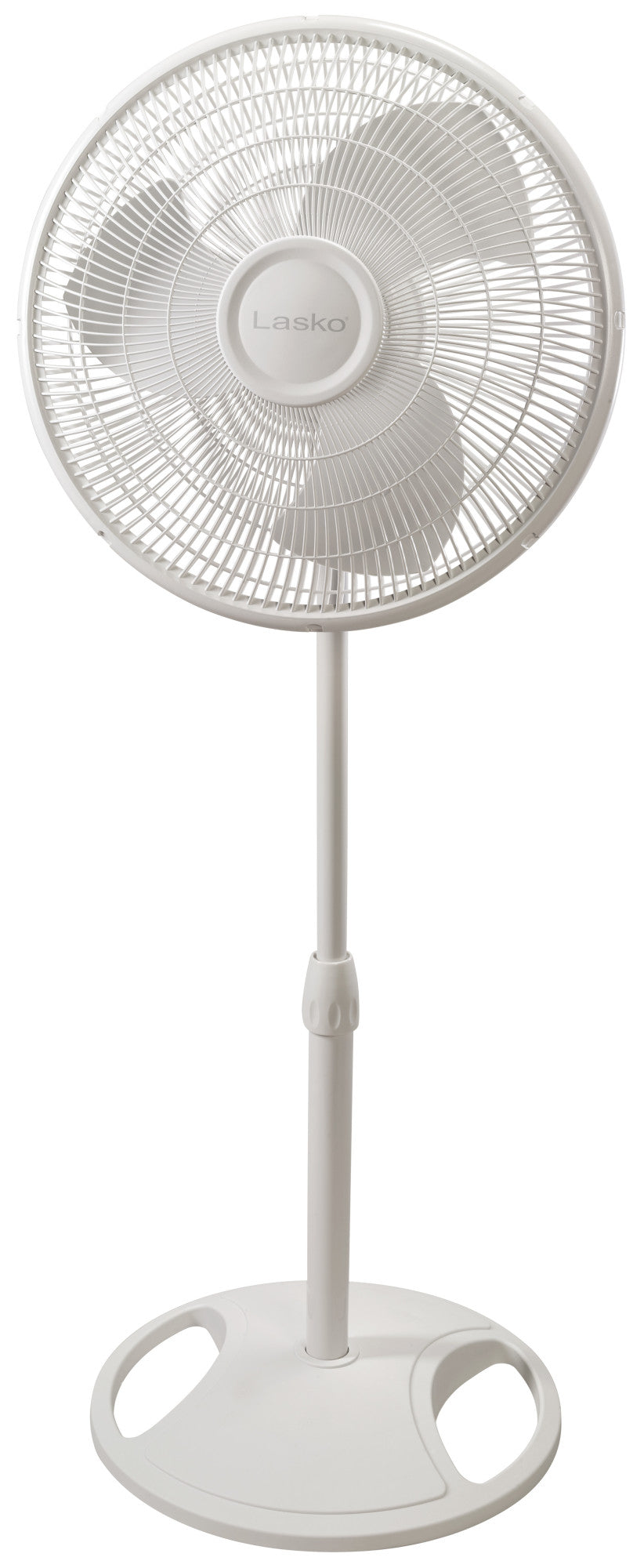Lasko 16" Pedestal Fan: Oscillating, 3-Speed, Adjustable Height, White