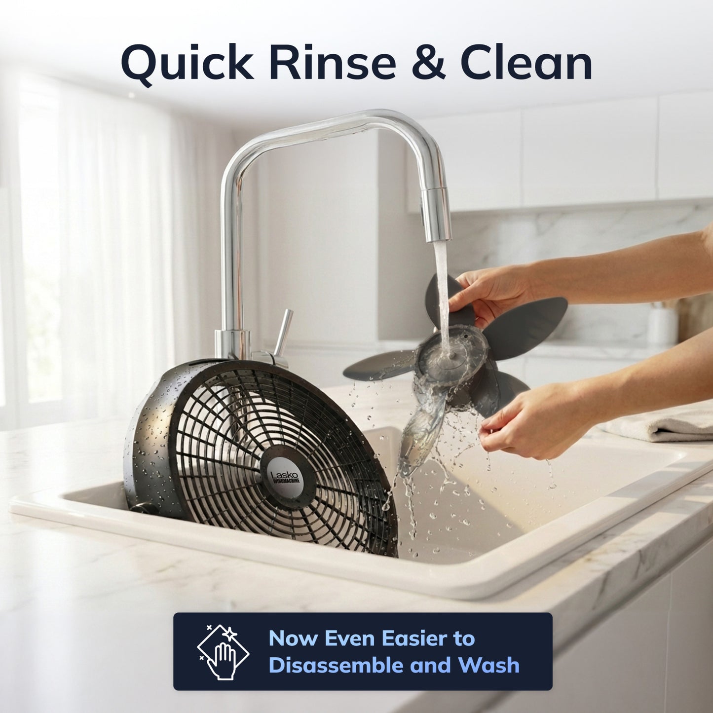 Lasko Wind Machine 20" Air Circulator Fan: 3-Speed, 360° Airflow, Black