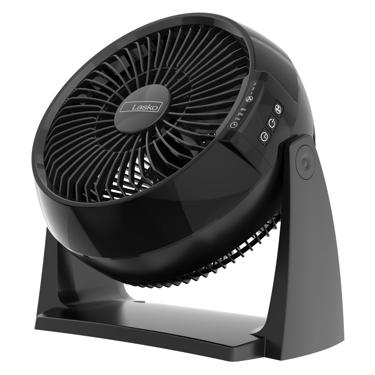 Lasko 10" Air Circulator Fan: Wall Mount, 3-Speed, Remote, Timer, Black