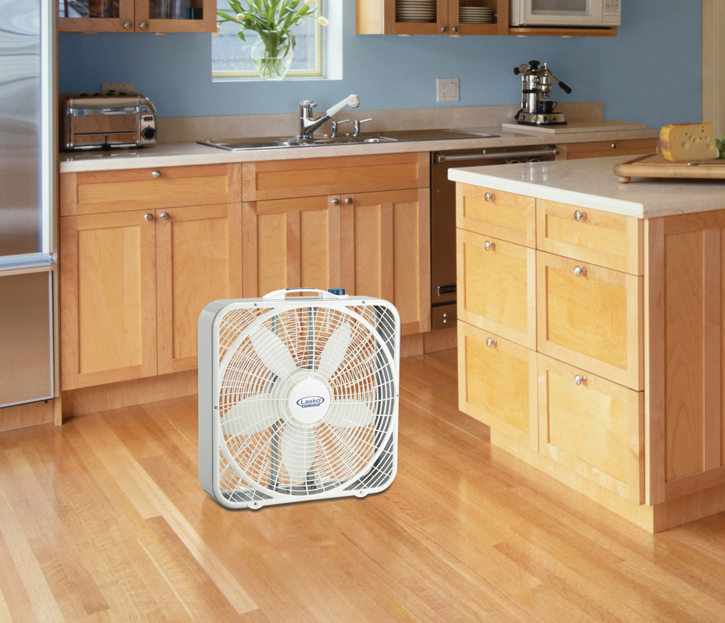 Lasko Weather Shield 20" Box Fan: 3-Speed, Weather-Resistant Motor, White