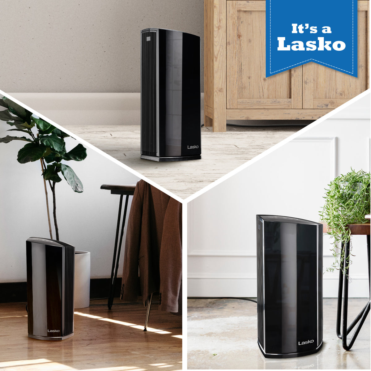 Lasko 22" Tower Air Purifier: 4-Speed, True HEPA, Timer, Dream Mode