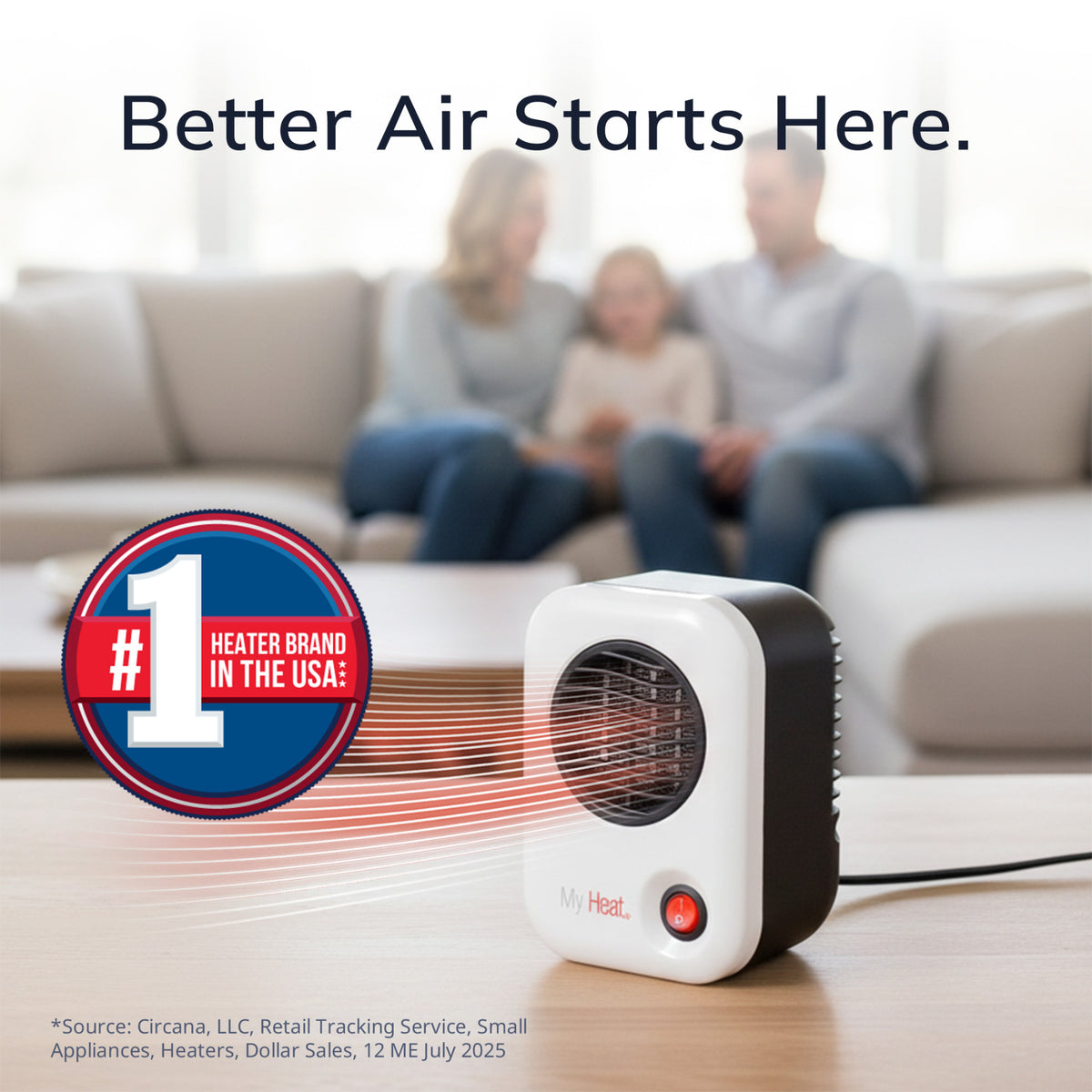 Lasko MyHeat 6" Personal Ceramic Space Heater: 200W, 1 Heat Setting, White