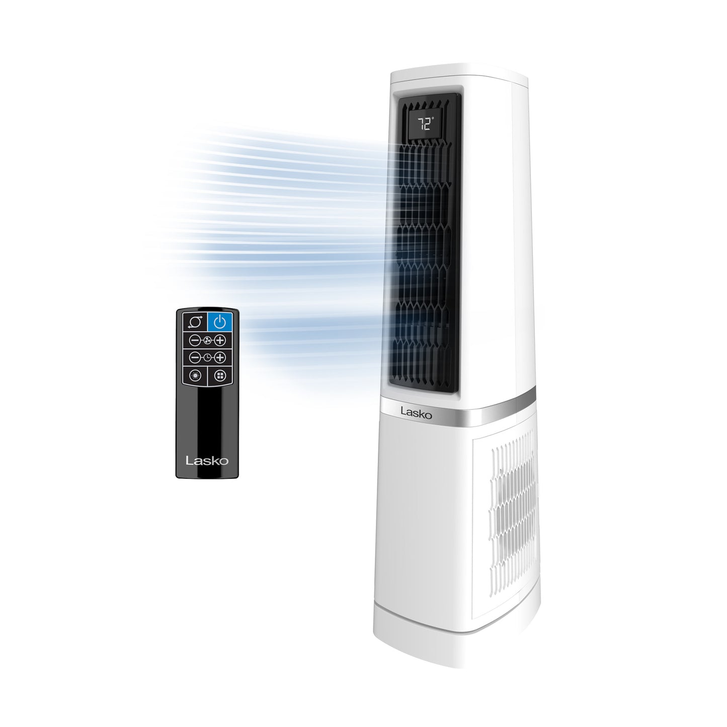 Lasko Stratus 35" DC Tower Fan: Oscillating, 12-Speed, High Velocity, Remote, White