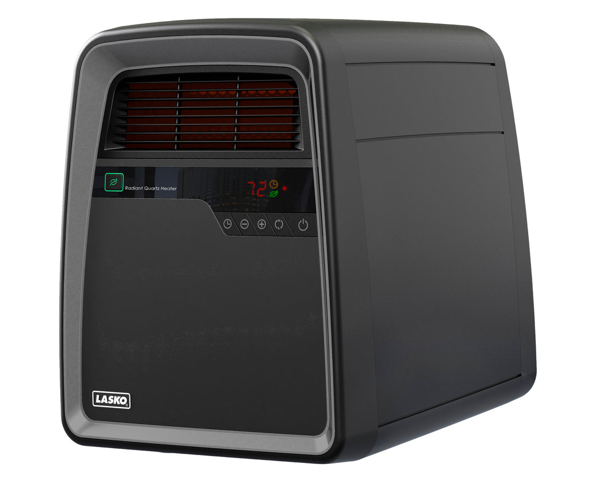 Lasko 17" Infrared Quartz Ceramic Space Heater: 2 Heat Settings, Remote, Timer, Thermostat, Black