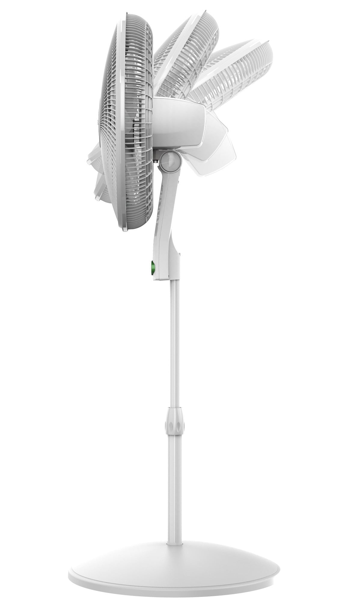 Lasko EcoQuiet 18" DC Pedestal Fan: Oscillating, 12-Speed, Remote, White