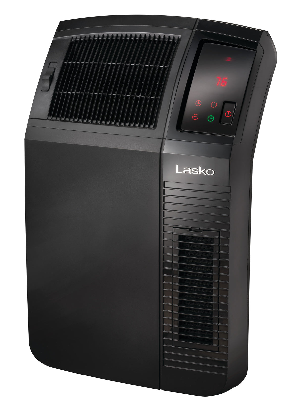 Lasko 23" Ceramic Console Space Heater: 2 Heat Settings, Timer, Adjustable Louvers, Thermostat, Black
