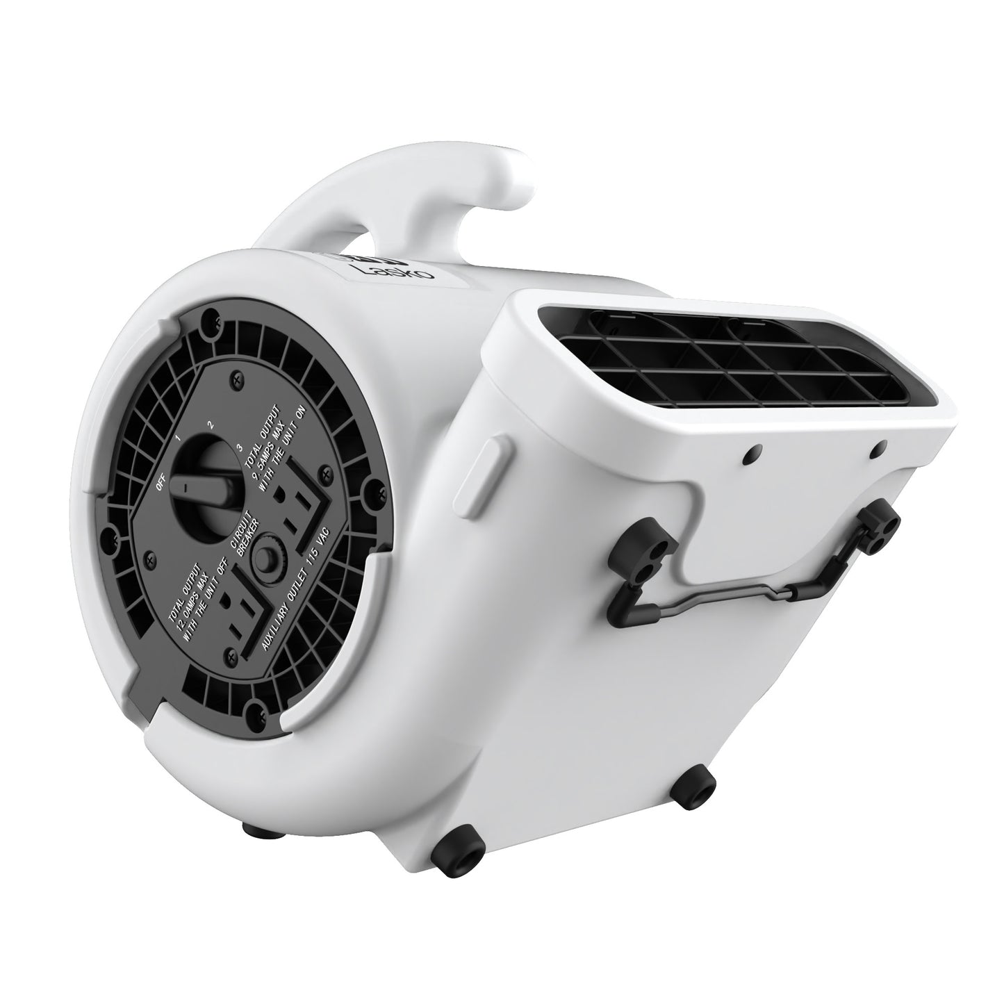 Lasko Super Fan Max 13" Air Mover Blower Fan: 3-Speed, High Velocity, 2 Outlets, White