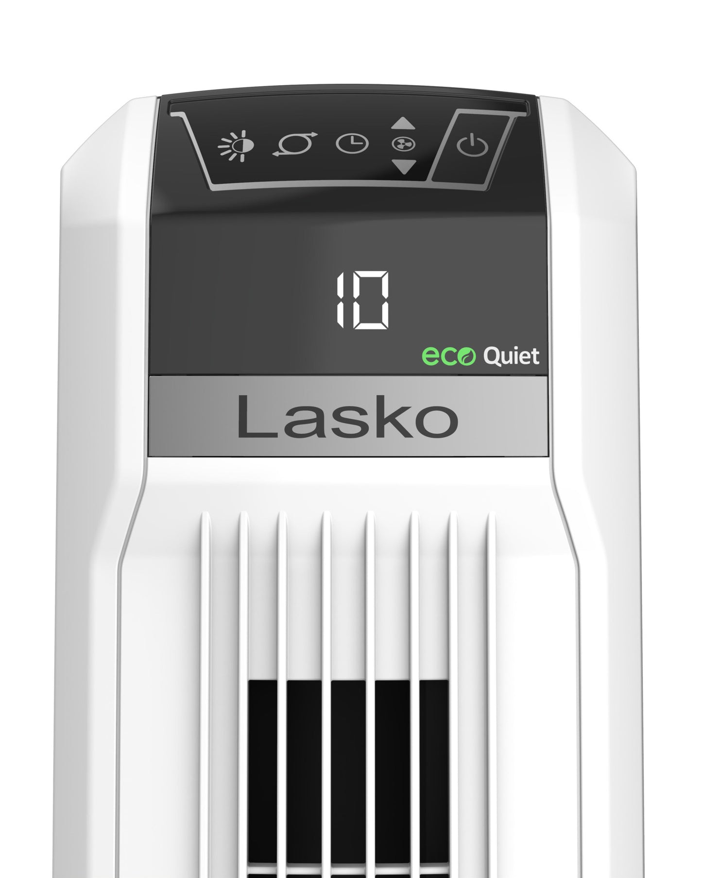 Lasko EcoQuiet 42" DC Tower Fan: Oscillating, 12-Speed, Remote, White