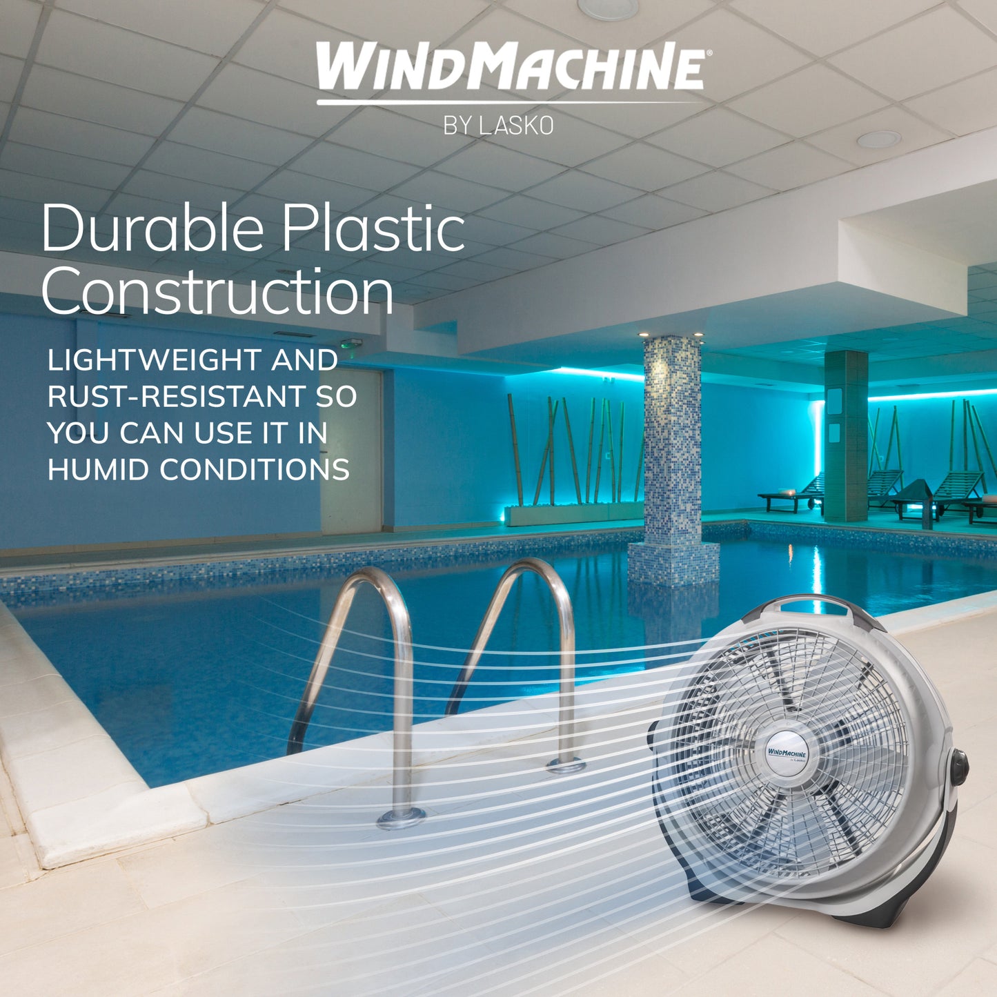 Lasko Wind Machine 20" Air Circulator Fan: 3-Speed, Pivoting, Gray