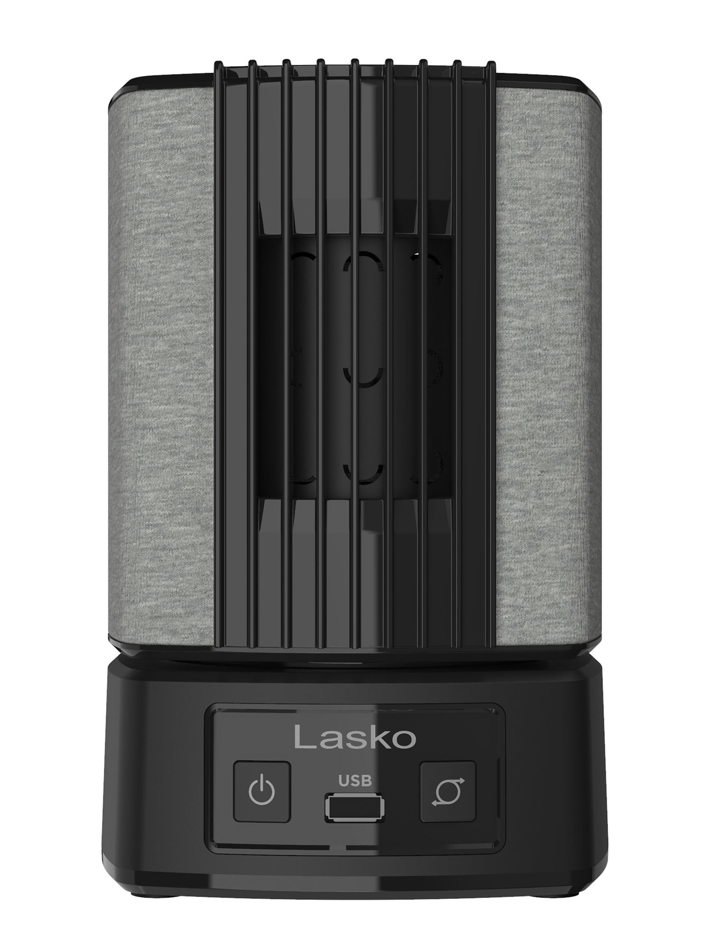 Lasko SlumberBreeze 8" Table Fan with White Noise: Oscillating, 2-Speed, Black