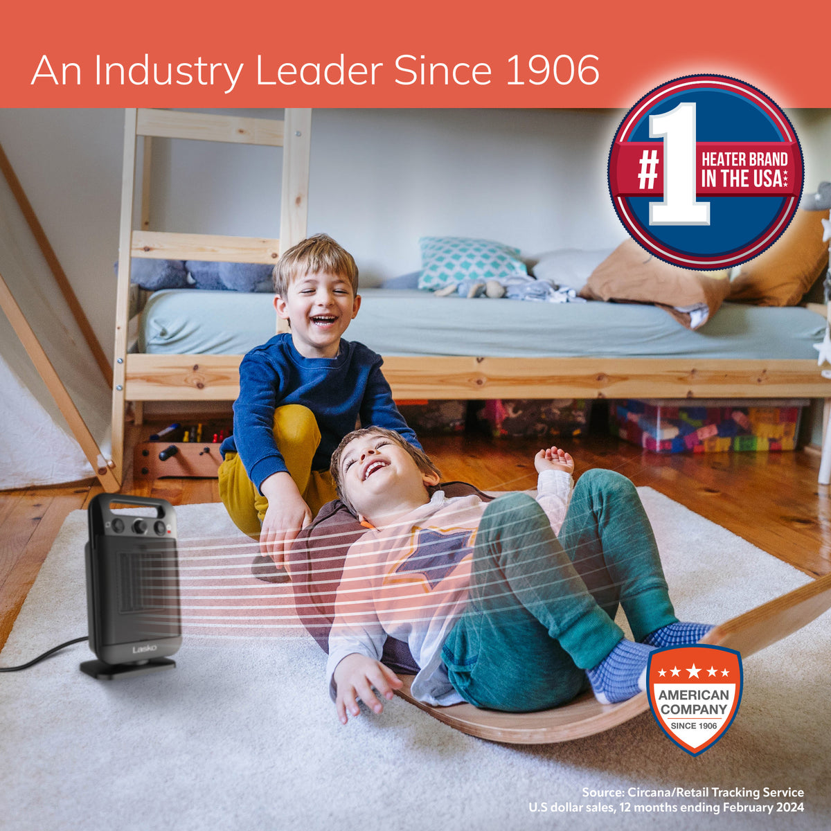 Lasko MyHeat-GO 13" Ceramic Space Heater: Oscillating, 2 Heat Settings, Thermostat