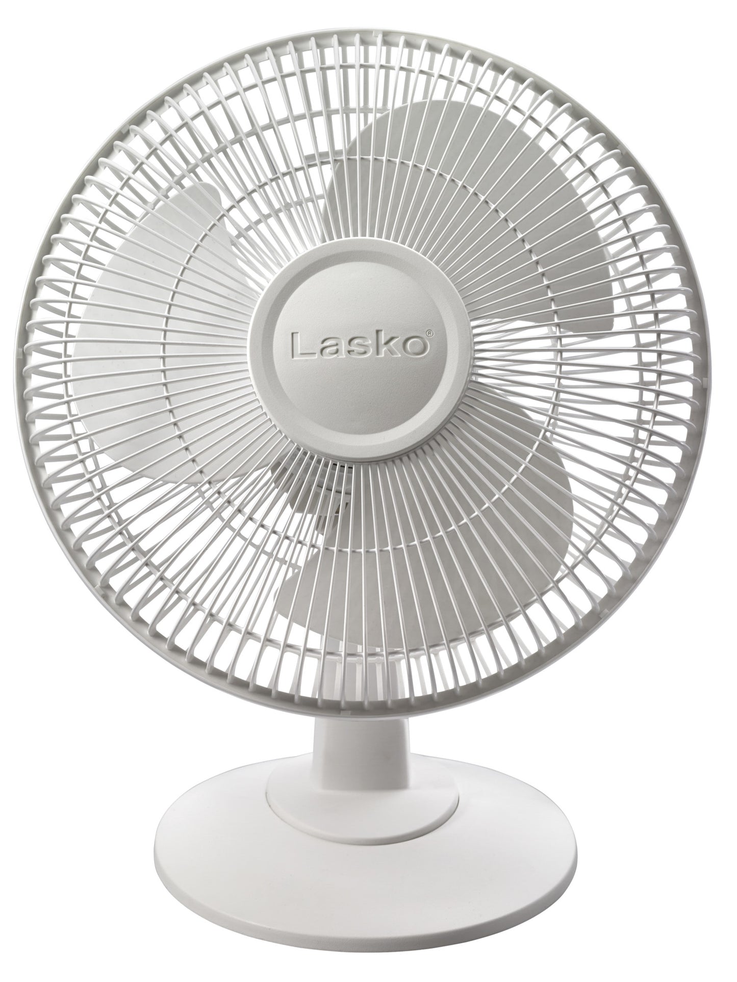 Lasko 12" Table Fan: Oscillating, 3-Speed, Tilting Head, White