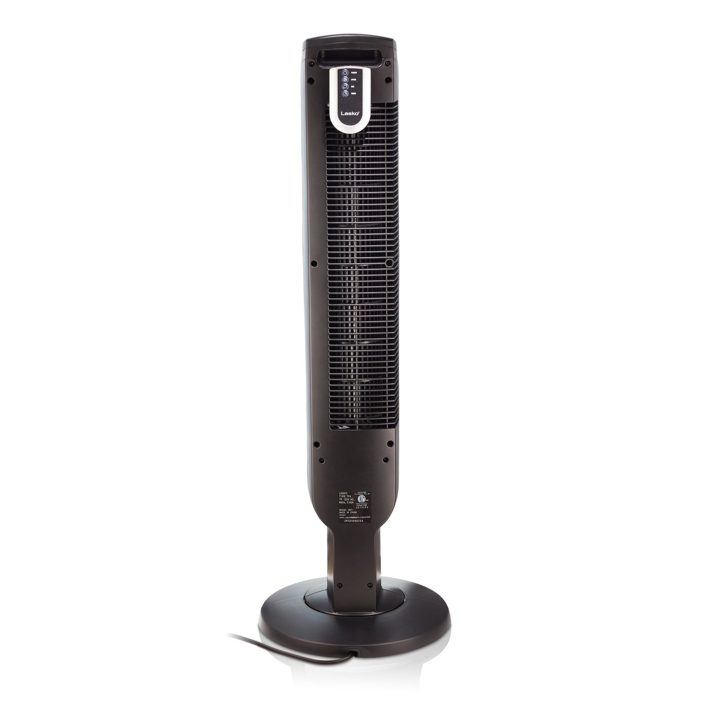Lasko 36" Tower Fan: Oscillating, 3-Speed, Remote, Timer, Black