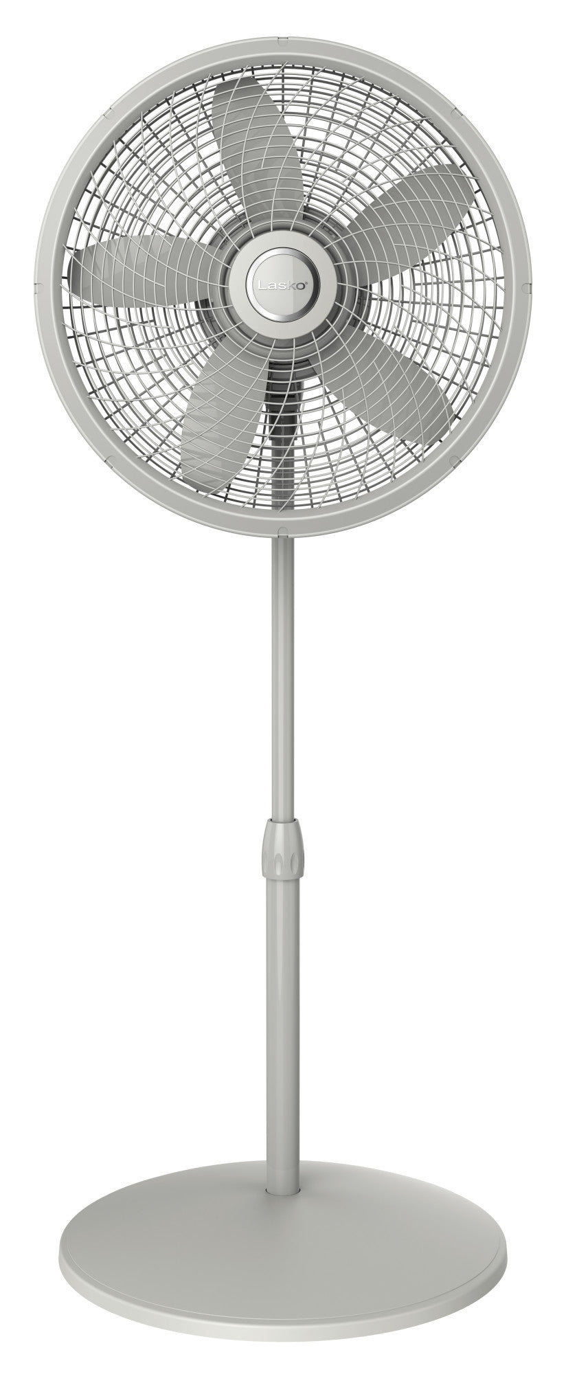Lasko Cyclone 18" Pedestal Fan: Oscillating, 3-Speed,  Adjustable Height, Gray