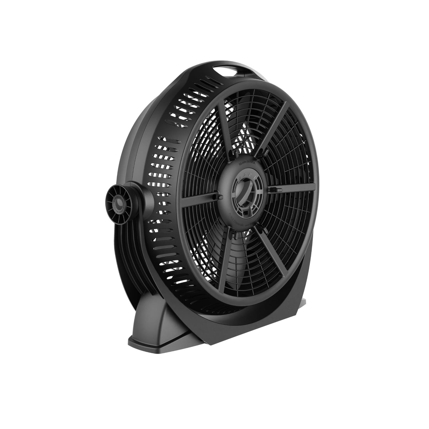 Lasko Wind Machine 20" Air Circulator Fan: 3-Speed, 360° Airflow, Black