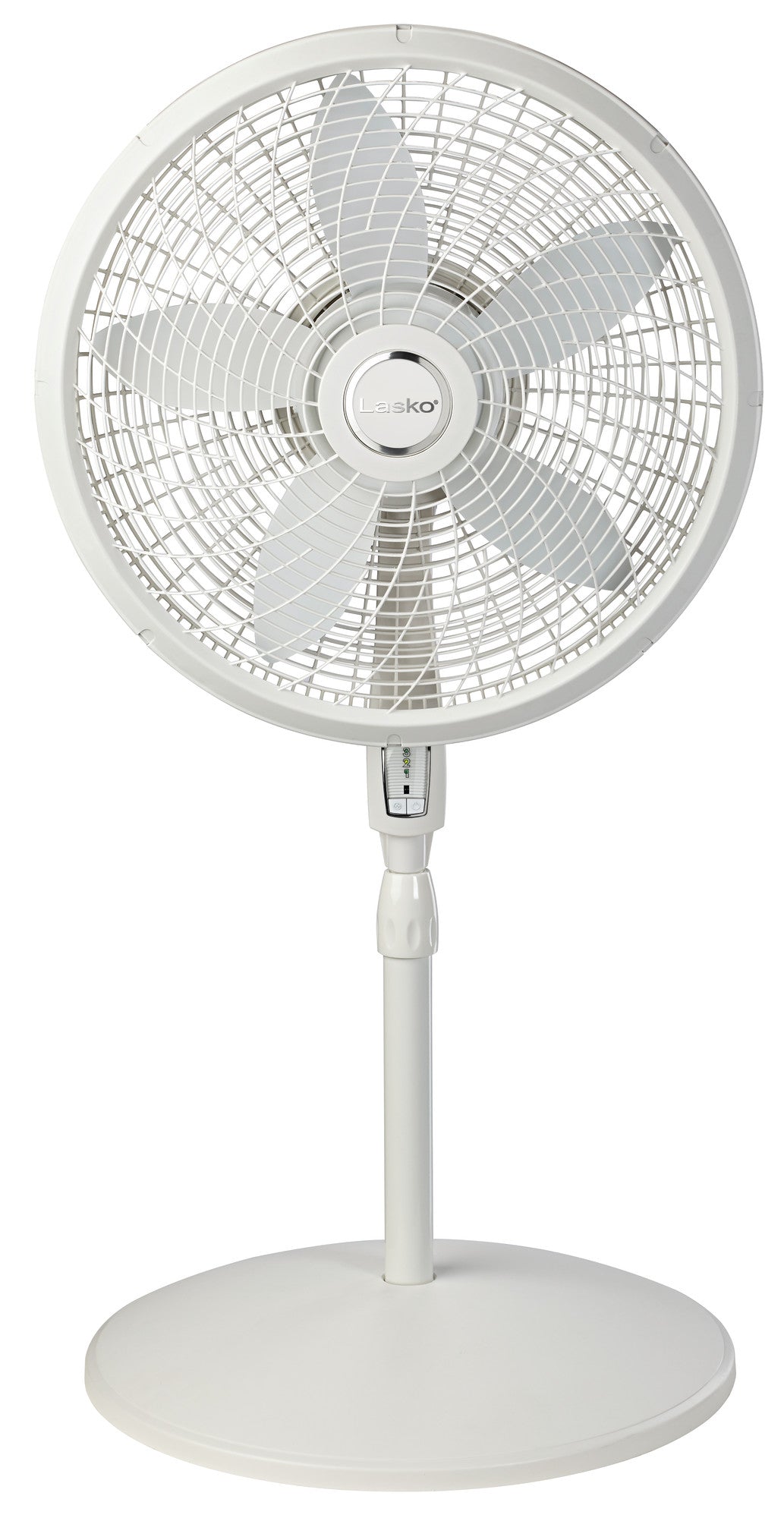 Lasko Cyclone 18" Pedestal Fan: Oscillating, 4-Speed, Remote, Tilting Head, White