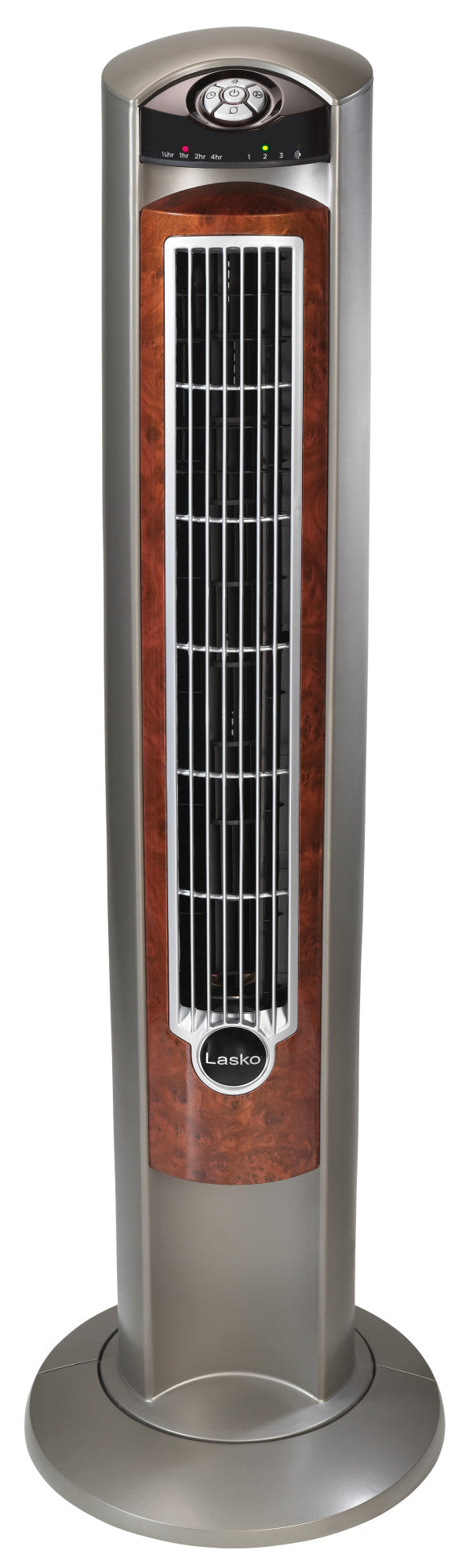 Lasko Wind Curve 42" Tower Fan: Oscillating, 3-Speed, Remote, Timer, Gray