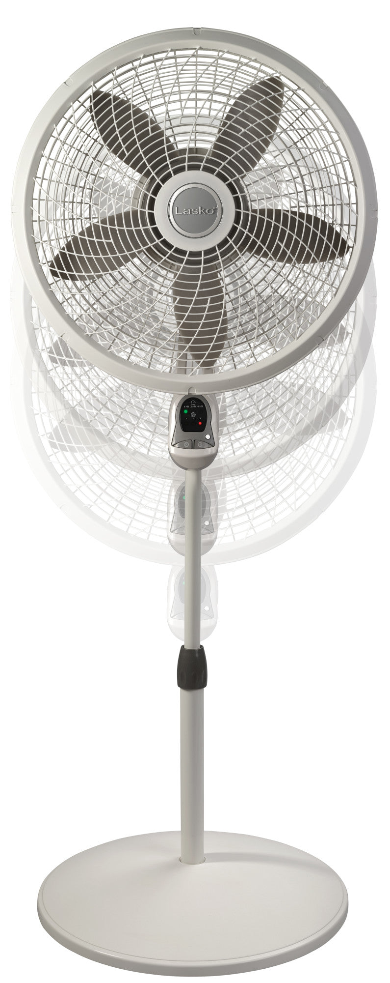 Lasko Cyclone 18" Pedestal Fan: Oscillating, 3-Speed, Remote, Timer, White