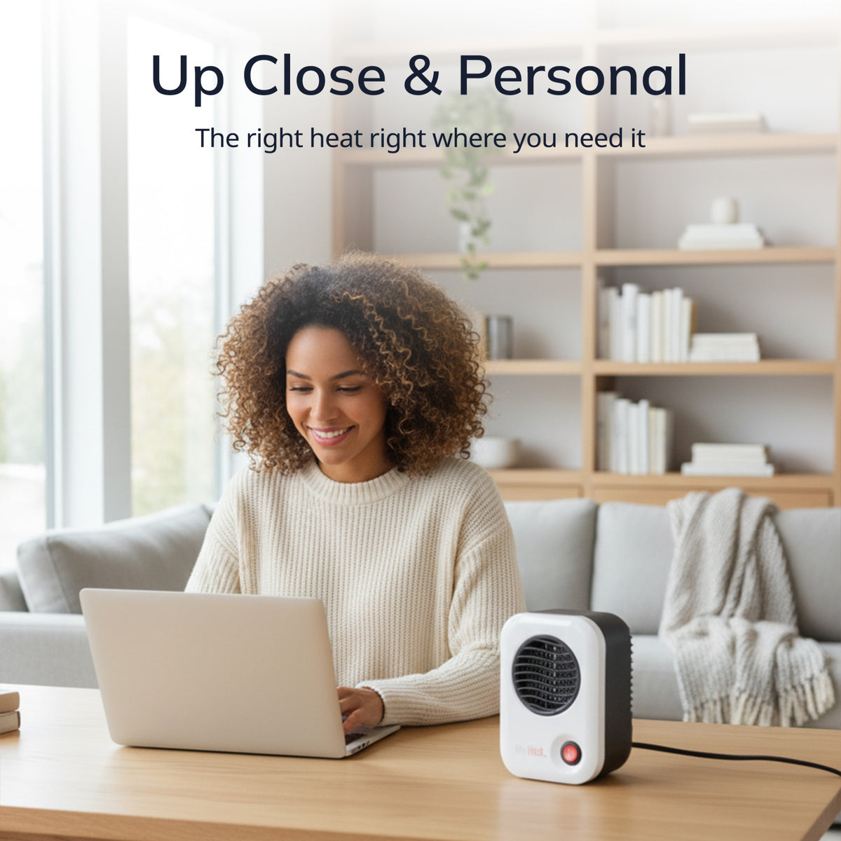 Lasko MyHeat 6" Personal Ceramic Space Heater: 200W, 1 Heat Setting, White