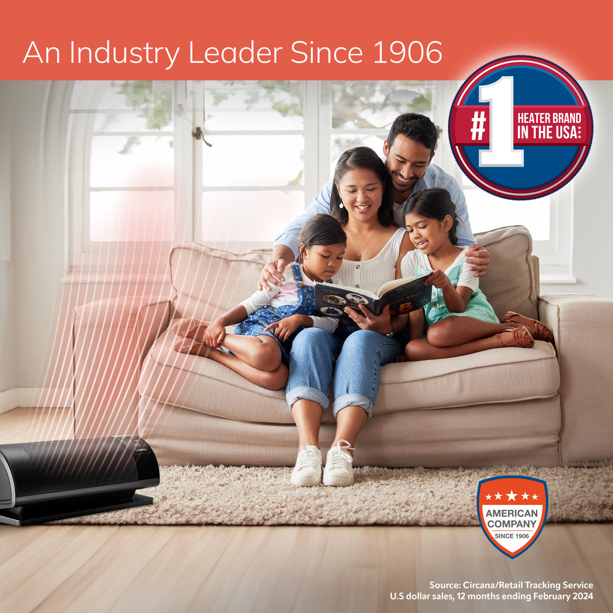 Lasko Low Profile Baseboard Space Heater: 3 Heat Settings, Remote, Timer, Tip-Over Switch, Powered Louvers, Thermostat