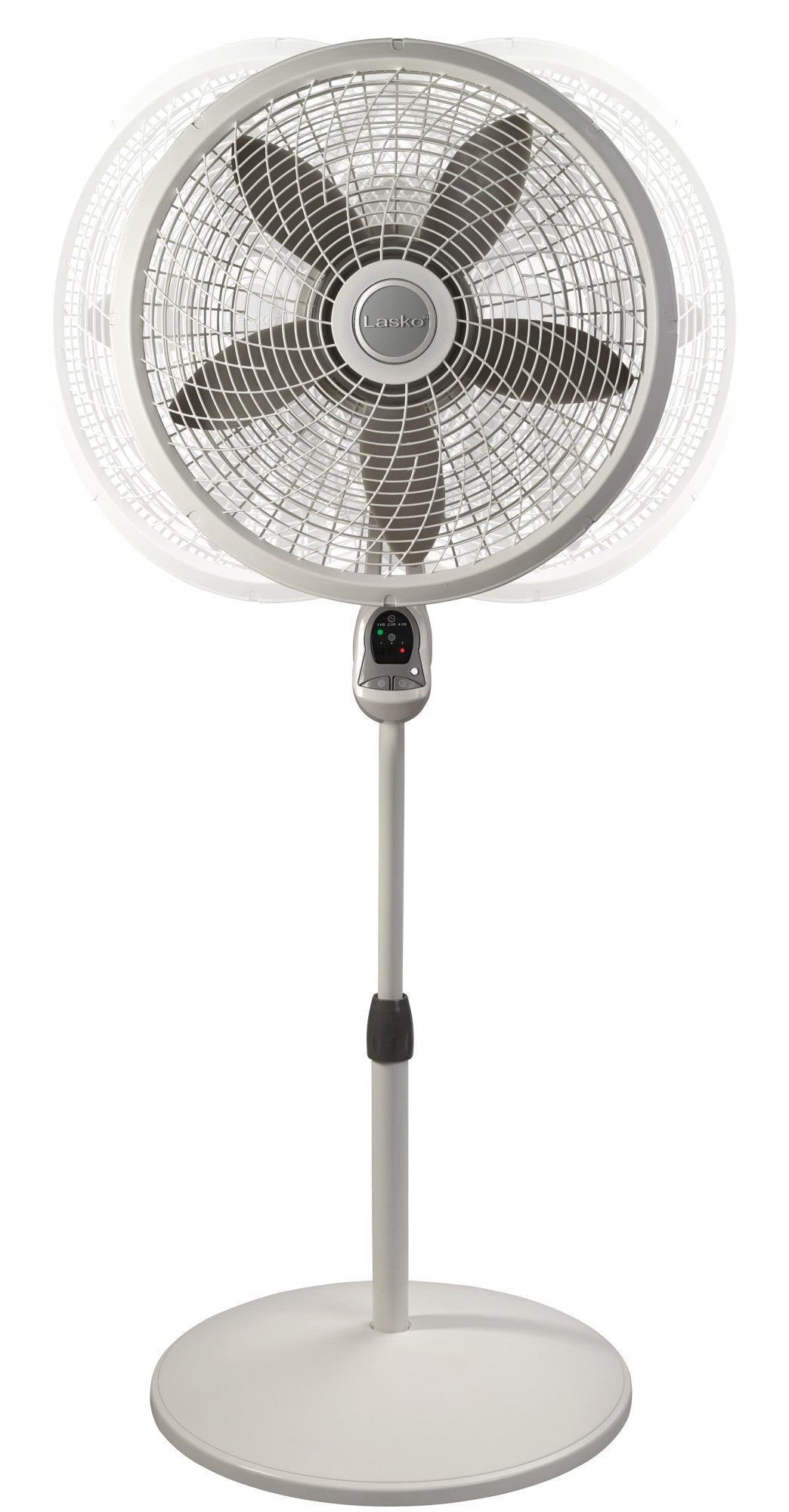 Lasko Cyclone 18" Pedestal Fan: Oscillating, 3-Speed, Remote, Timer, White