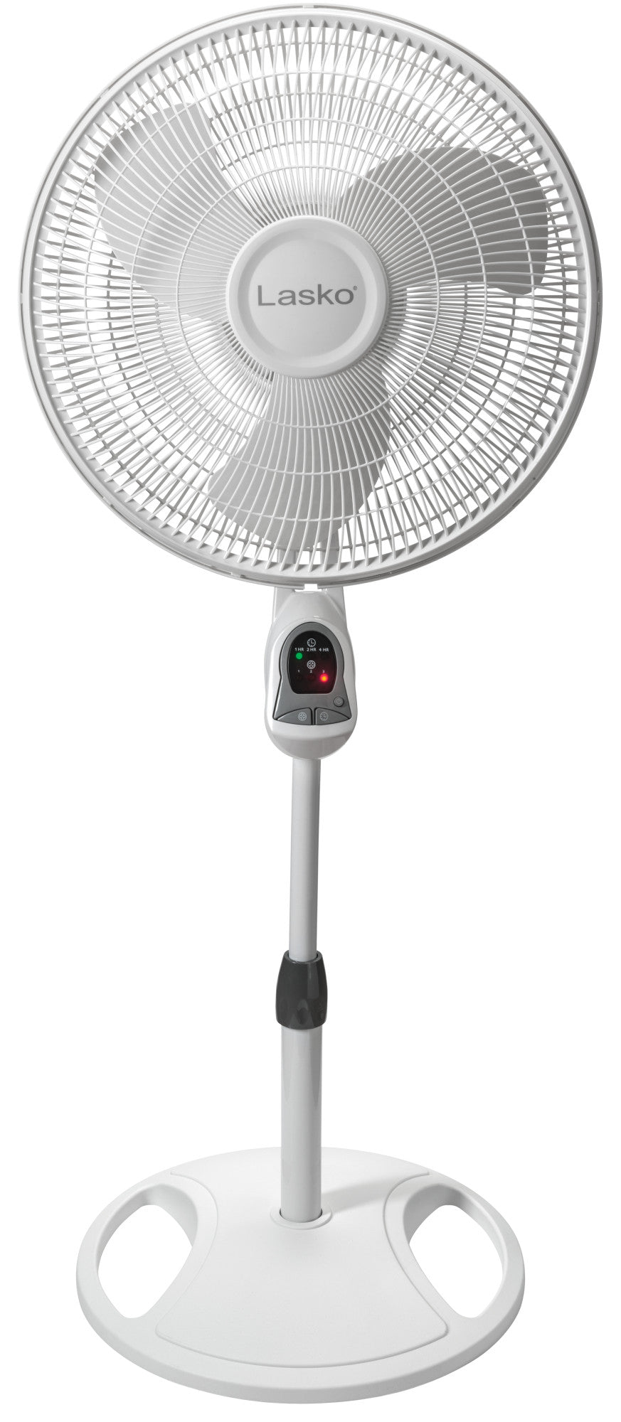 Lasko 16" Pedestal Fan: Oscillating, 3-Speed, Remote, Timer, White