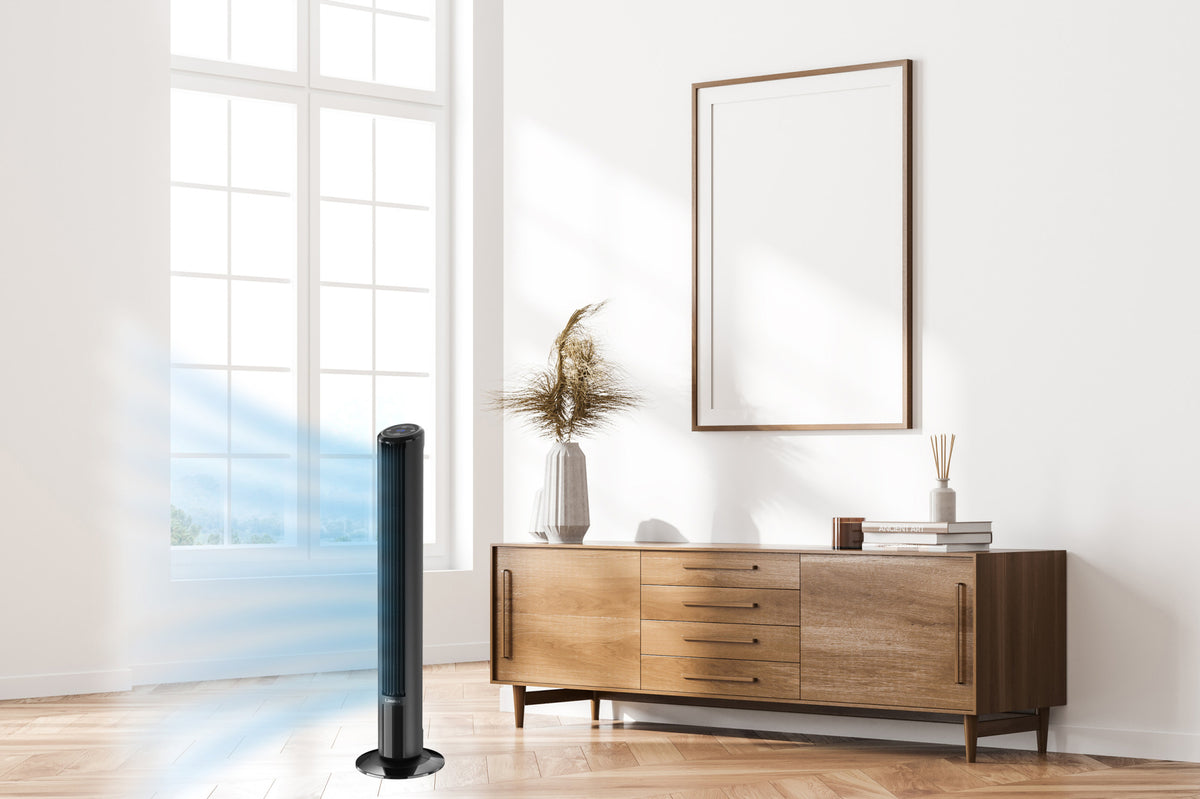 Lasko SlimForce 42" Tower Fan: Oscillating, 4-Speed, Remote, Timer