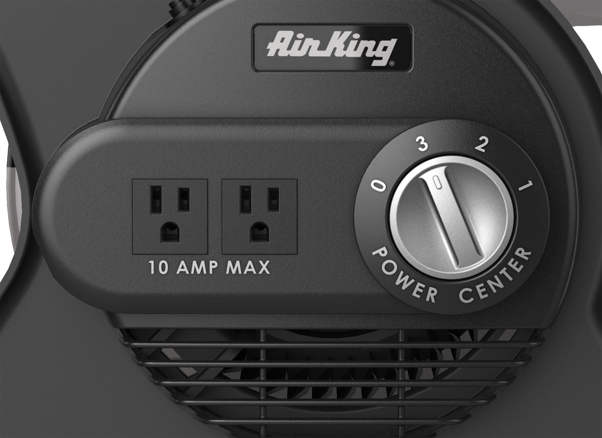 Air King 1/16 HP 11" Air Mover Blower Fan: 3-Speed, High Velocity, 2 Outlets, Pivoting