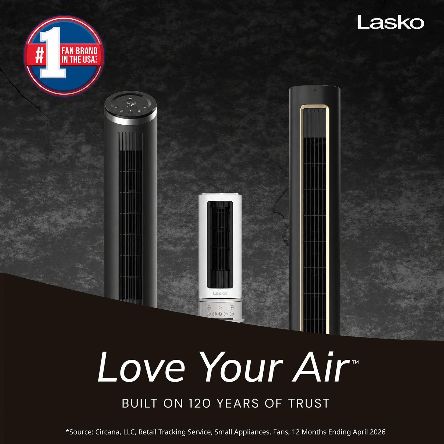Lasko Pinnacle 15" DC Table Fan: Oscillating, 12-Speed, 15° Tilt, Remote, White